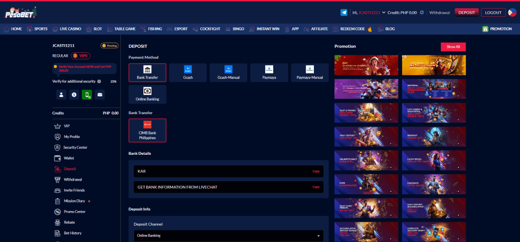 pesobet user experience