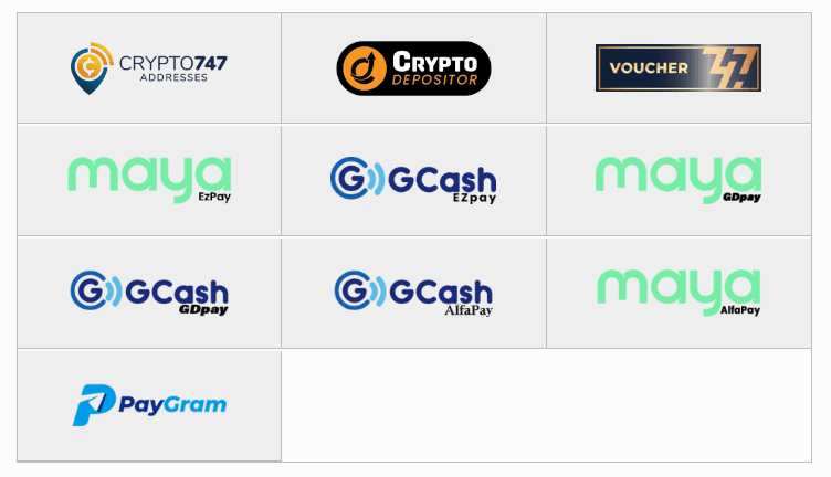 747 Live payment methods